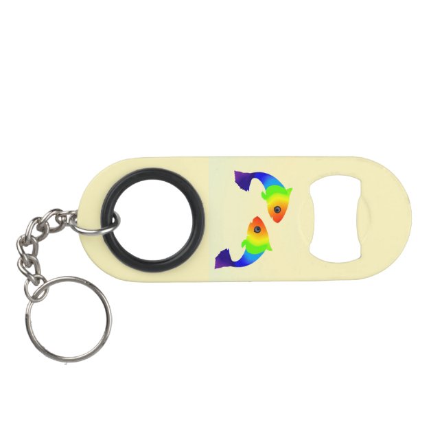 Rainbow Fish Keyring Bottle Opener (Back Horizontal)