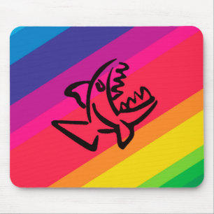 Rainbow fish mouse pad
