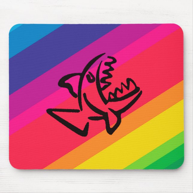 Rainbow fish mouse pad (Front)