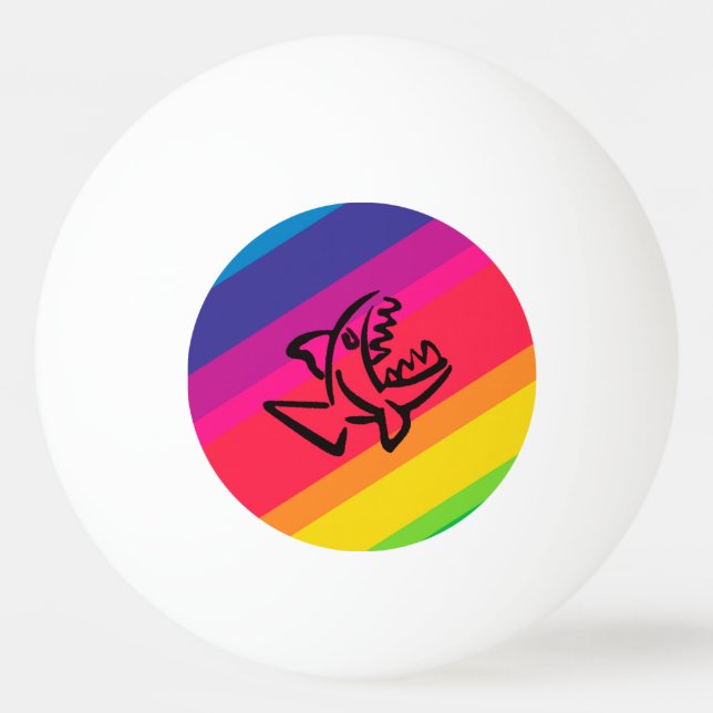 Rainbow fish ping pong ball (Front)