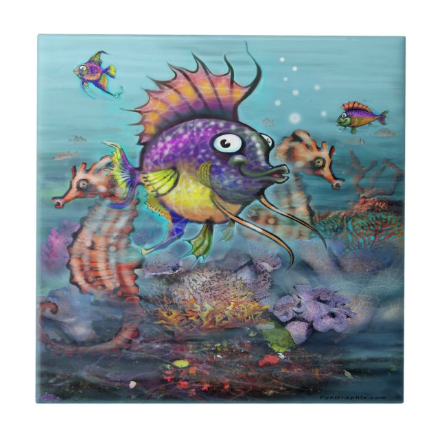 Rainbow Fish Tile (Front)
