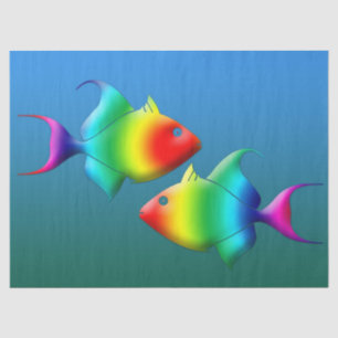 rainbow fish tissue paper