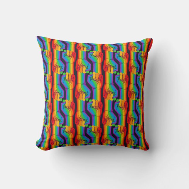 Rainbow Fist Pattern Cushion (Front)