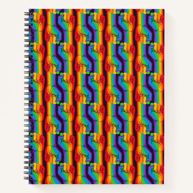 Rainbow Fist Pattern Notebook (Front)