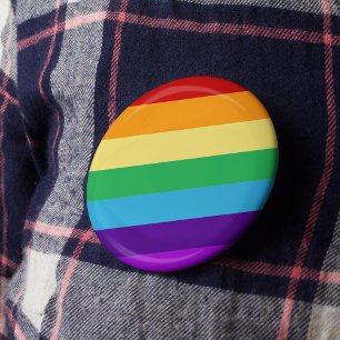 Rainbow flag 3 cm round badge