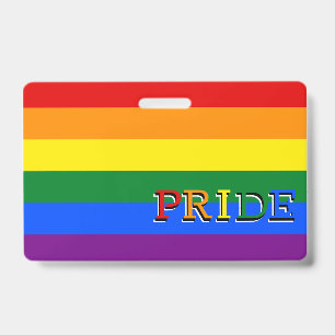Rainbow Flag Badge & LGBT, Pride ID Badge