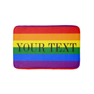Rainbow flag bath mat Coloured bathroom rug