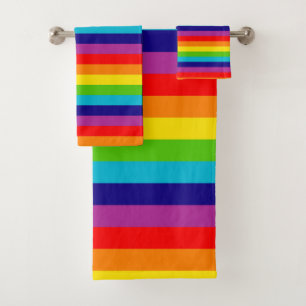 Rainbow Flag  Bath Towel Set