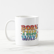 RAINBOW FLAG BORN THIS WAY RETRO AESTHETICS '80