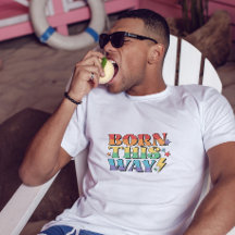 RAINBOW FLAG BORN THIS WAY RETRO AESTHETICS '80