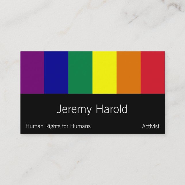 Rainbow Flag Business Card (Front)