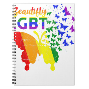 Rainbow Flag Butterfly LGBT Notebook