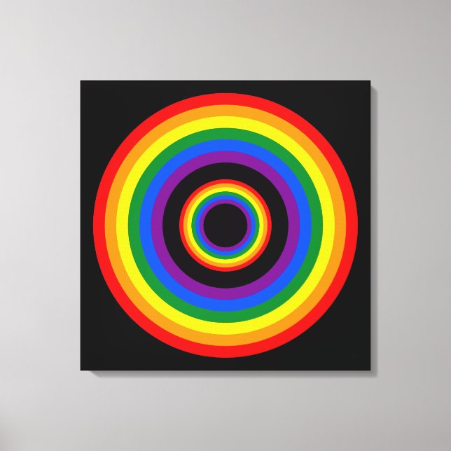 RAINBOW FLAG BUTTON + your sign or text (Front)