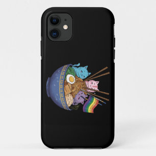 Rainbow Flag Cats Ramen Anime Gay Pride Month LGBT Case-Mate iPhone Case