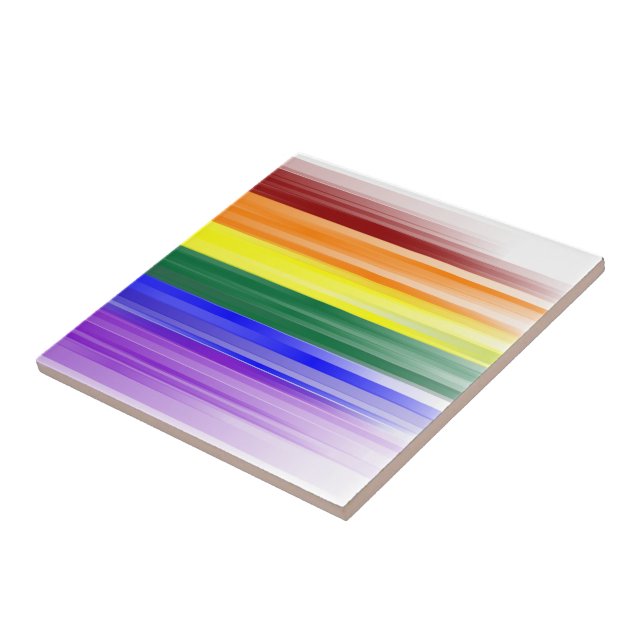 Rainbow Flag Ceramic Tile (Side)