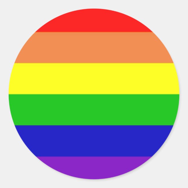 Rainbow Flag Classic Round Sticker (Front)