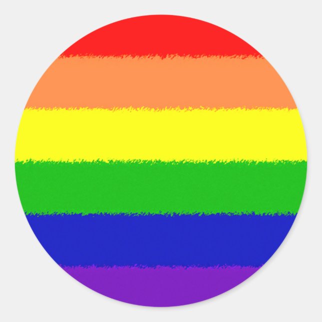Rainbow Flag Classic Round Sticker (Front)