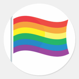 Rainbow Flag Classic Round Sticker