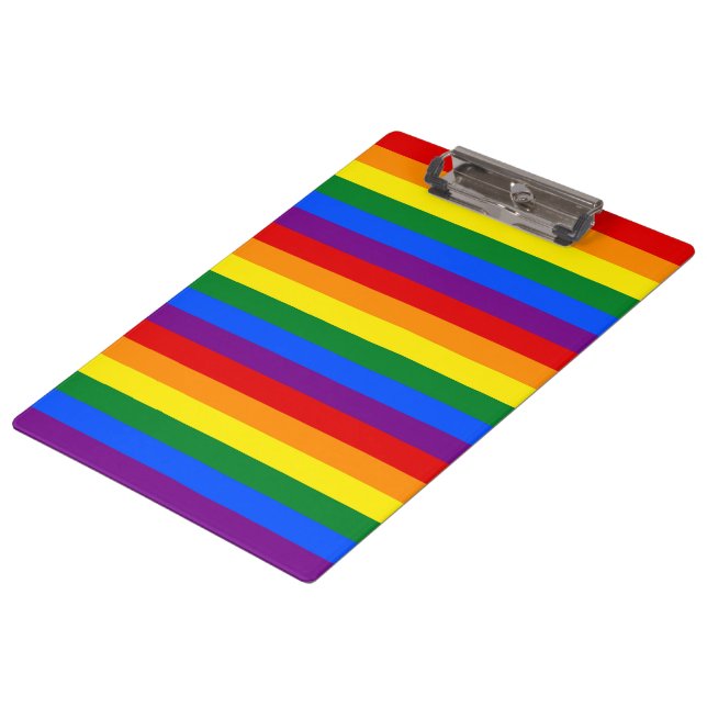 RAINBOW FLAG COLORS CLIPBOARD (Angled)