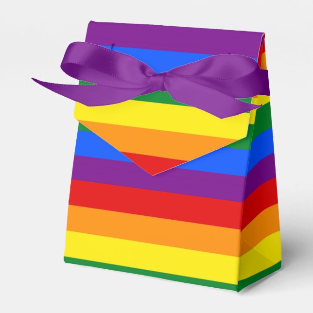 RAINBOW FLAG COLORS FAVOUR BOX (Front Side)