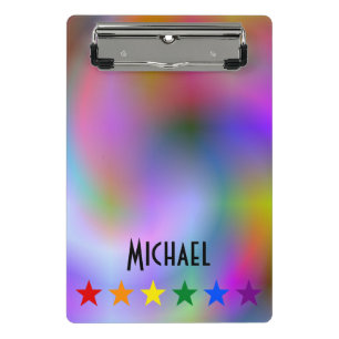 RAINBOW FLAG COLORS stars garland II + your ideas Mini Clipboard