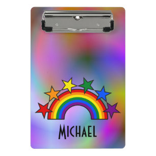 RAINBOW FLAG COLORS stars garland + your ideas Mini Clipboard