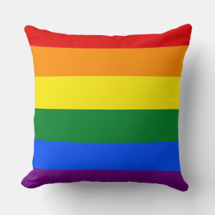 RAINBOW FLAG COLORS + your ideas Cushion