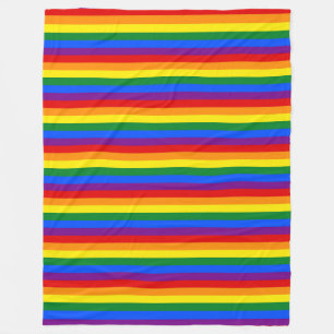 RAINBOW FLAG COLORS + your ideas Fleece Blanket