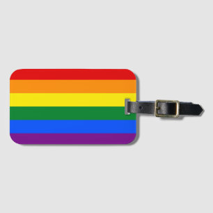 RAINBOW FLAG COLORS + your ideas Luggage Tag