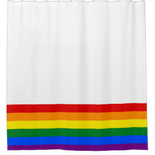 RAINBOW FLAG COLORS + your ideas Shower Curtain