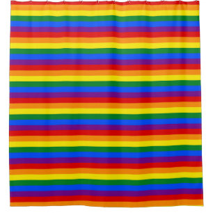 RAINBOW FLAG COLORS + your ideas Shower Curtain