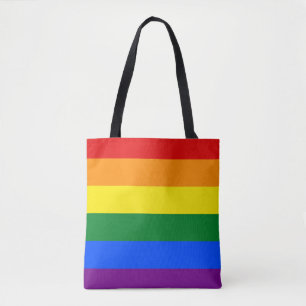 RAINBOW FLAG COLORS + your ideas Tote Bag