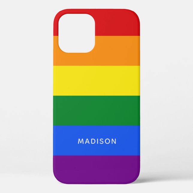 Rainbow Flag custom name phone cases (Back)
