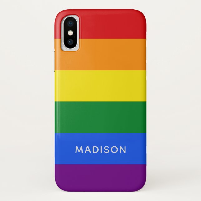 Rainbow Flag custom name phone cases (Back)