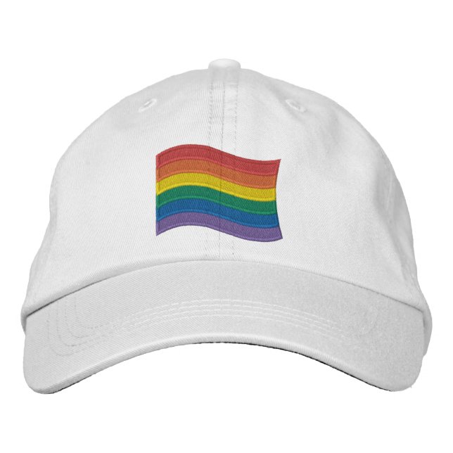 Rainbow Flag Embroidered Hat (Front)