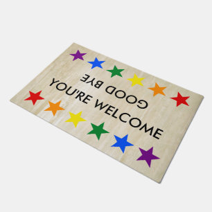 RAINBOW FLAG GARLAND STARS II + your ideas Doormat