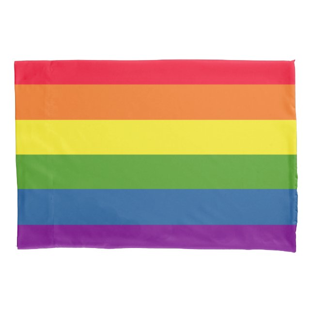 Rainbow Flag Gay Colourful Symbol Pillowcase (Front)