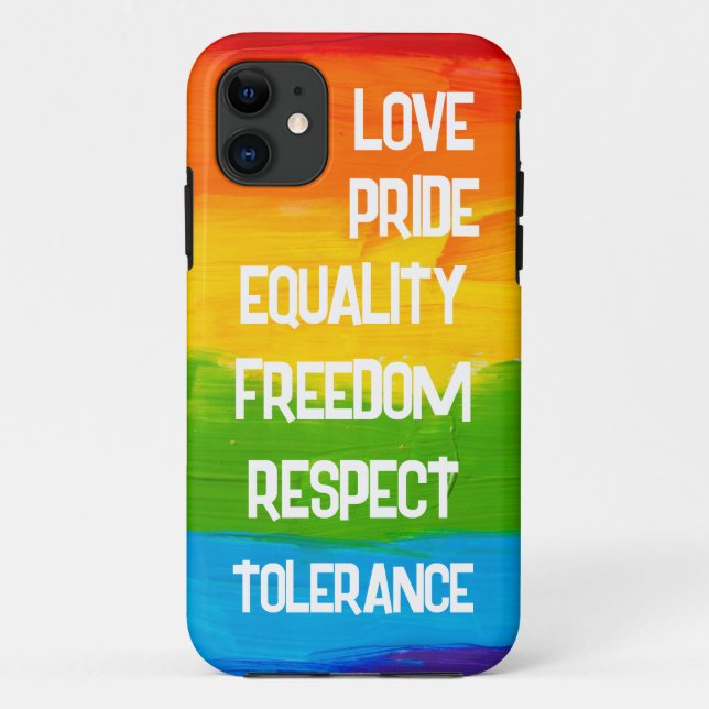 Rainbow Flag Gay Lesbian LGBT Case-Mate iPhone Case (Back)