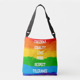 Rainbow Flag Gay Lesbian LGBT Crossbody Bag
