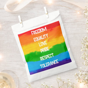 Rainbow Flag Gay Lesbian LGBT Favour Bags
