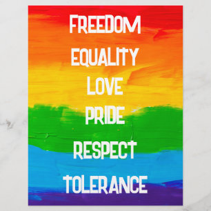 Rainbow Flag Gay Lesbian LGBT Flyer