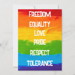 Rainbow Flag Gay Lesbian LGBT Holiday Card
