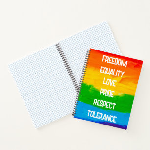 Rainbow Flag Gay Lesbian LGBT Notebook – Pride 