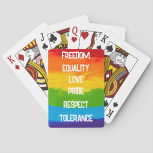 Rainbow Flag Gay Lesbian LGBT Playing Cards