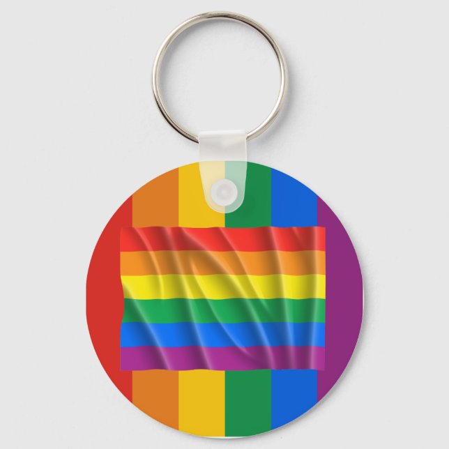 RAINBOW FLAG / GAY PRIDE KEY RING (Front)