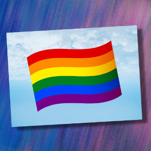 Rainbow Flag Gay Pride LGBT LGBTQ love is love Card