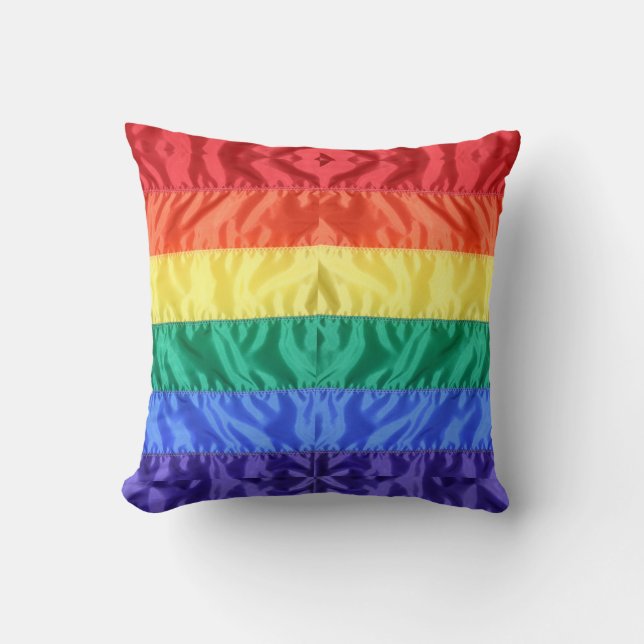 Rainbow Flag Gay Pride LGBTQ LGBT love is love Cushion (Front)