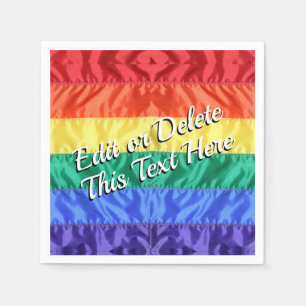 Rainbow Flag Gay Pride LGBTQ LGBT love is love Napkin