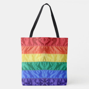 Rainbow Flag Gay Pride LGBTQ LGBT love is love Tote Bag