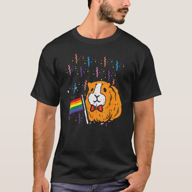Rainbow Flag Hamster Gay Pride Month Lgbtq Ally Lg T-Shirt (Front)